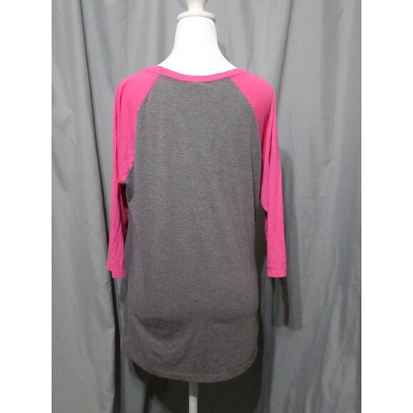 Women's Hope And Fight Breast Cancer Tee Grey/Pink Size Large - Picture 2 of 3